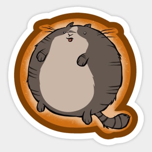 Grey Tabby Sphere Cat Sticker